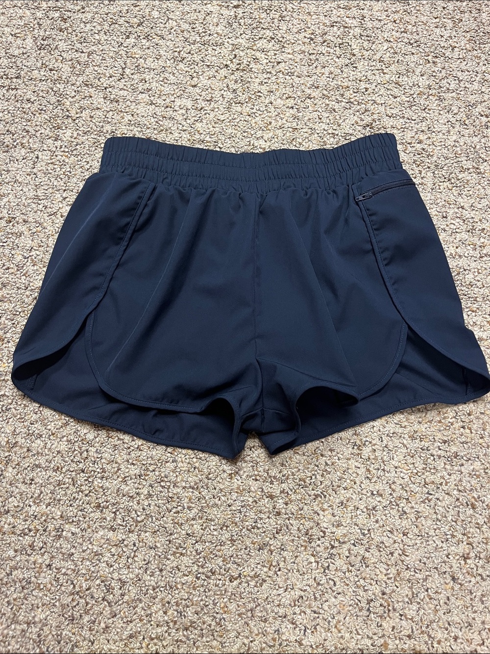 Women’s Navy Athletic Shorts with Elastic Waistband